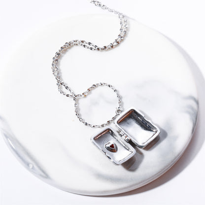Zircon Album Box Necklace