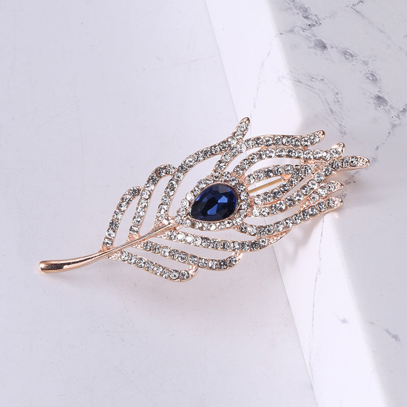 Pendant Feather Brooch Dual-purpose Pin Brooch