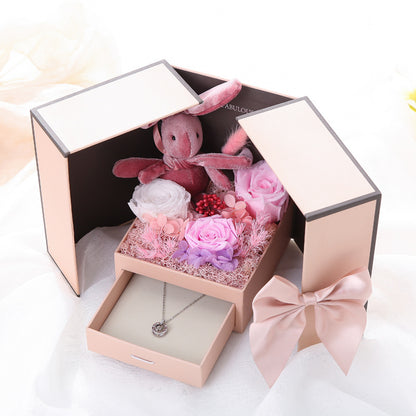 Double Door Eternal Flower Stud Gift Box