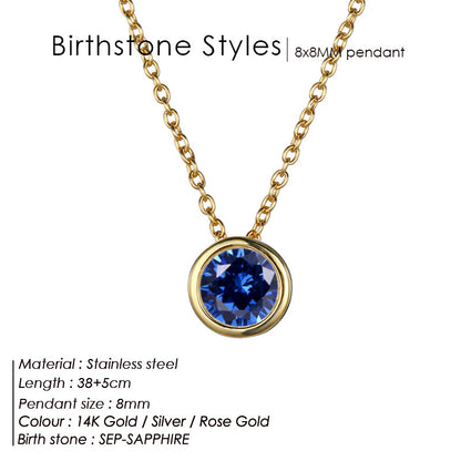 Single December Rhinestone Necklace Women's Short