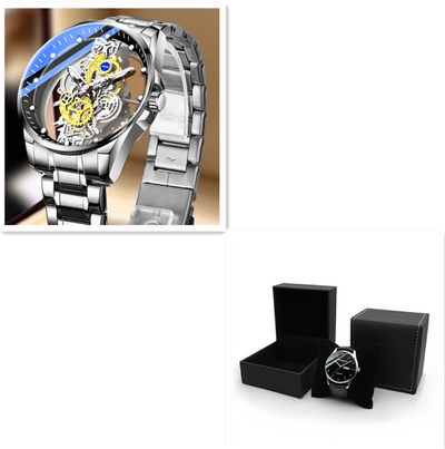 Gold Skeleton Watch