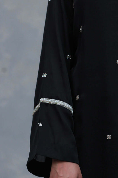 Intricate Crinkle Chiffon Long Dress