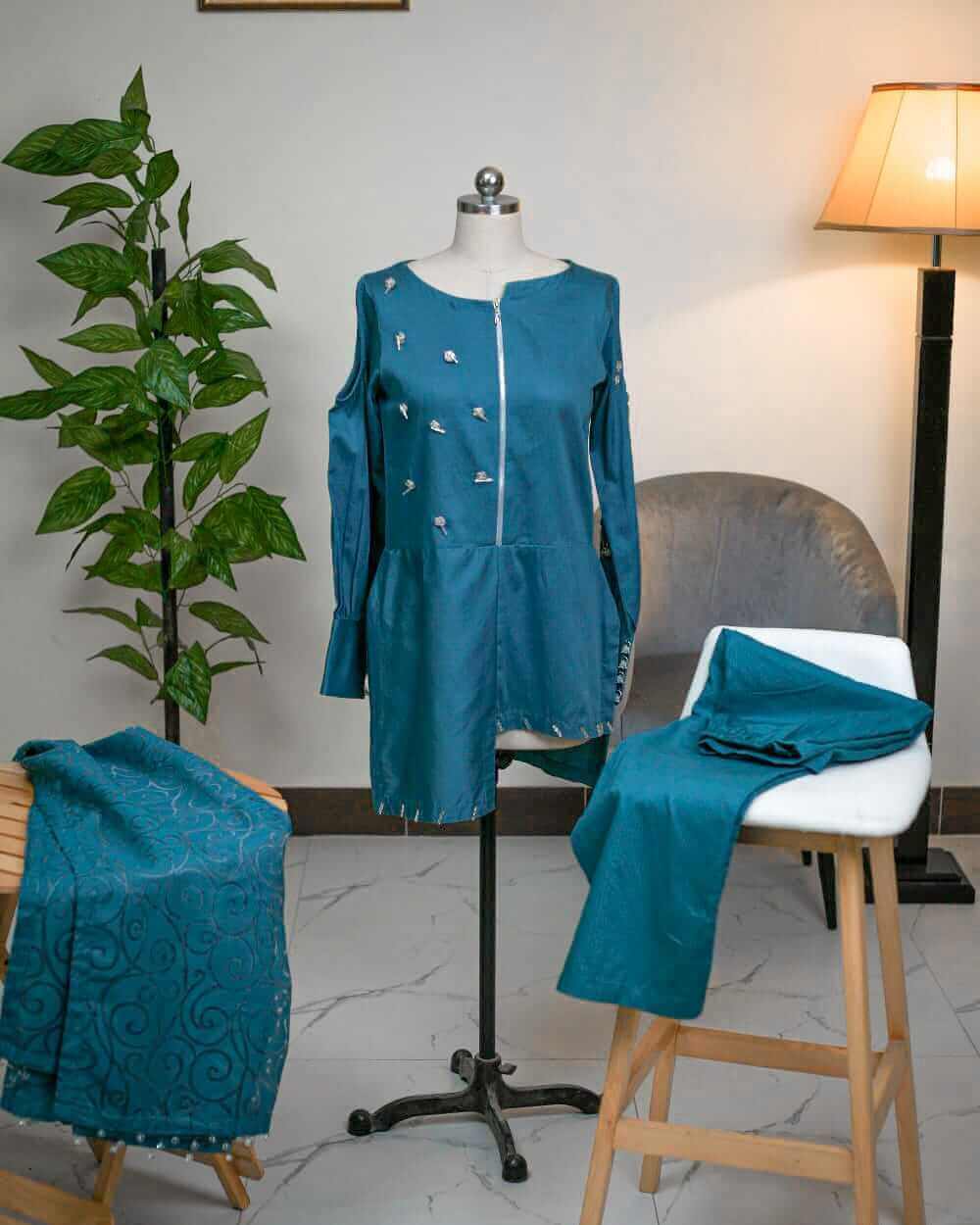 Refined Adda Work Cotton Ensemble